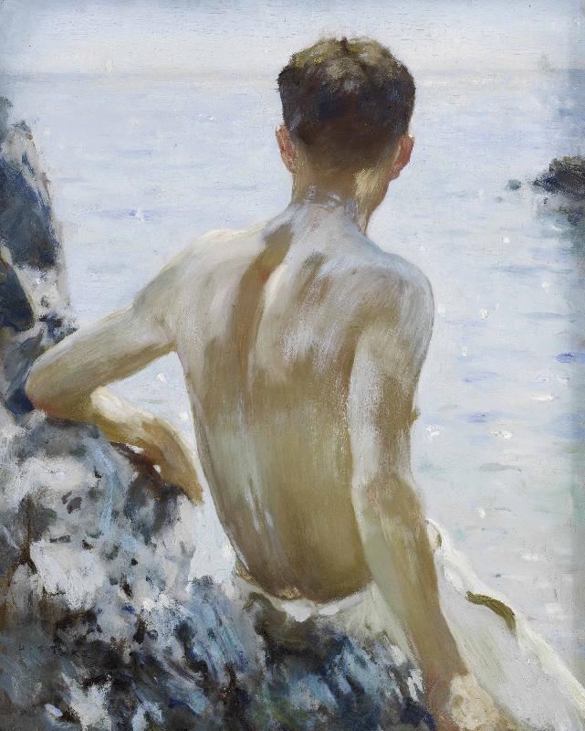 Henry Scott Tuke Beach Study Spain oil painting art